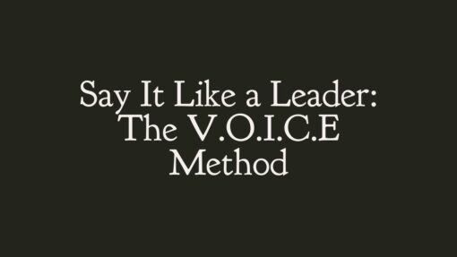Say It Like a Leader Workshop